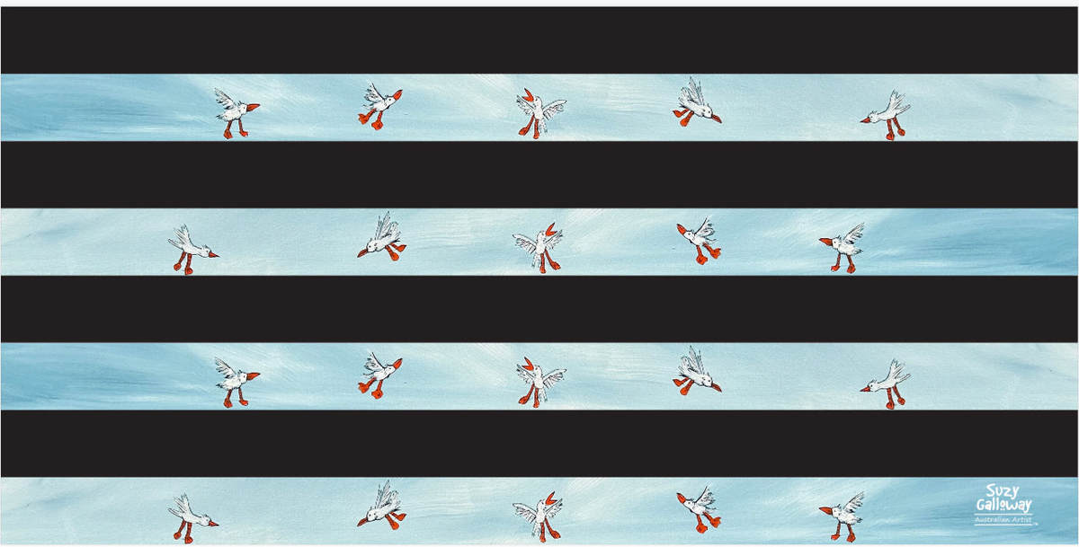 Beach Girls and Seagull Stripes Microfibre QUICKDRY Towel