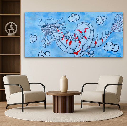 Daydreamer Believer - Acrylic Charcoal on Canvas Original