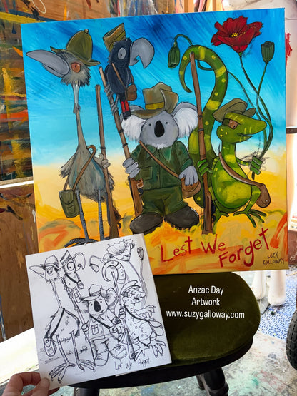 Anzac Day 2026 - Original artwork (SOLD)