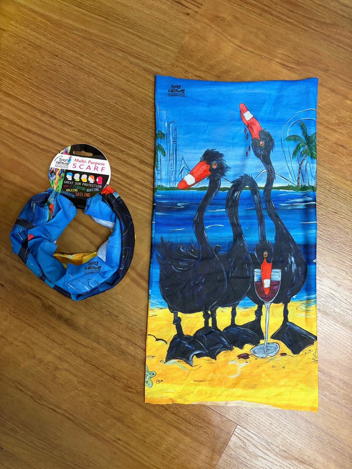 Black Swans Multi purpose Headscarf / Tube