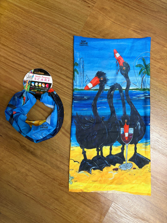 Black Swans Multi purpose Headscarf / Tube