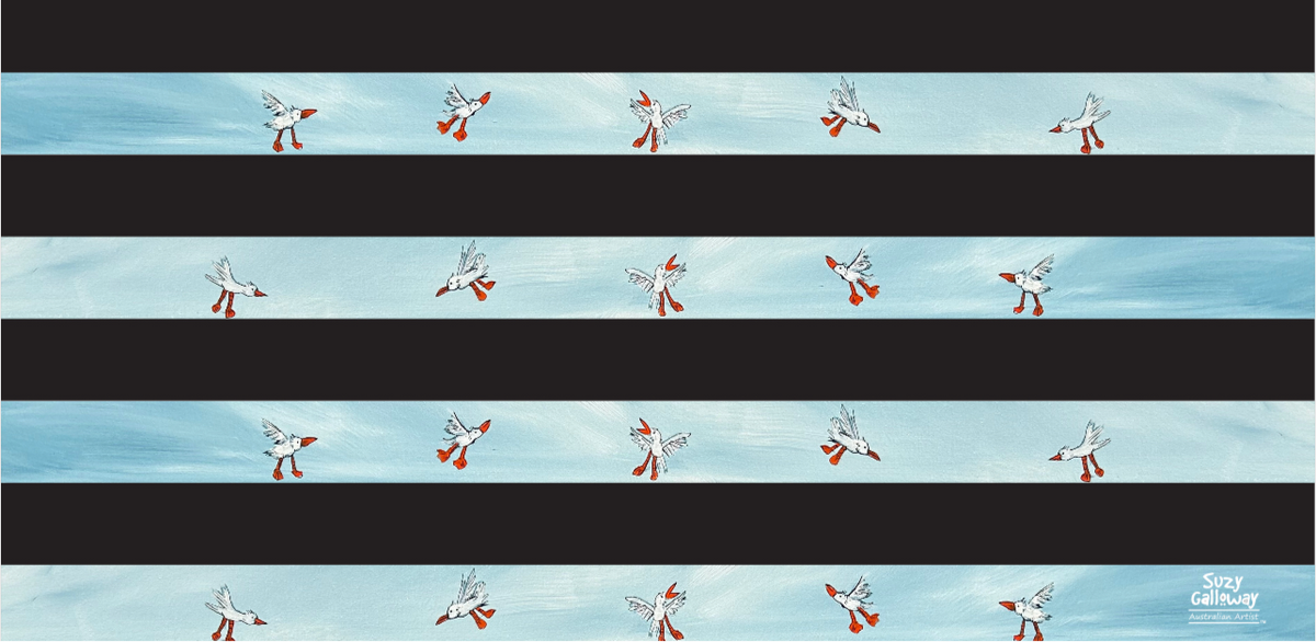 Beach Girls and Seagull Stripes Microfibre QUICKDRY Towel