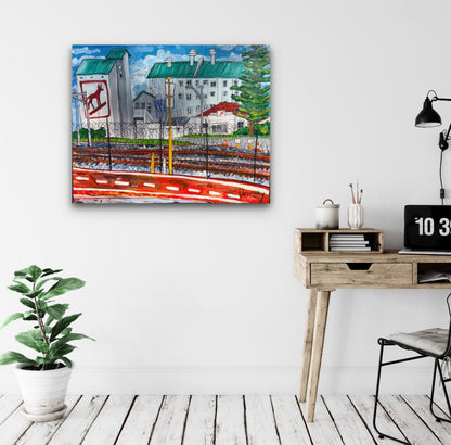 Dingo Flour Mill - Acrylic and charcoal on canvas Canvas Original