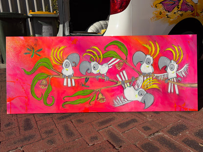 SOLD Fluoro Fairy Floss Pop  - Original artwork