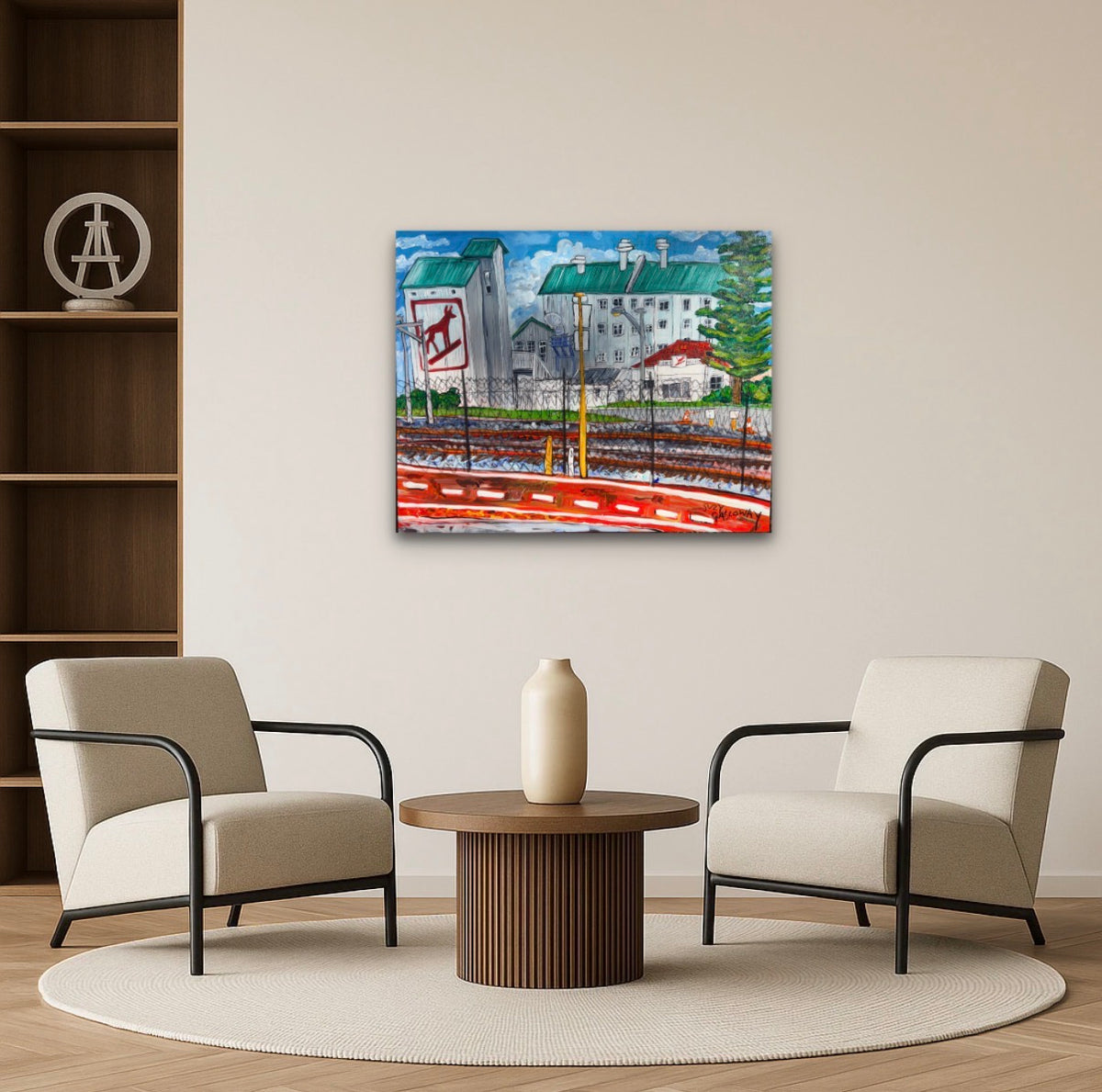 Dingo Flour Mill - Acrylic and charcoal on canvas Canvas Original