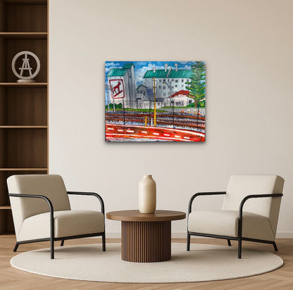 Dingo Flour Mill - Acrylic and charcoal on canvas Canvas Original