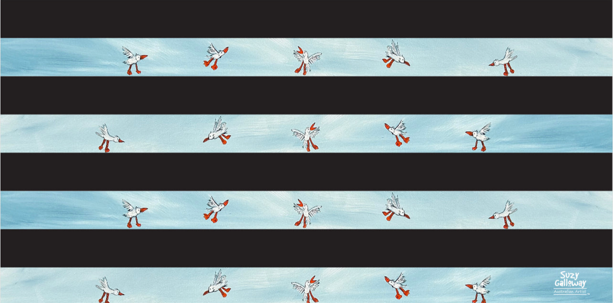 Beach Girls and Seagull Stripes Microfibre QUICKDRY Towel