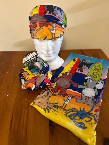 Surfing Koala and crew Multipurpose Headscarf / Tube