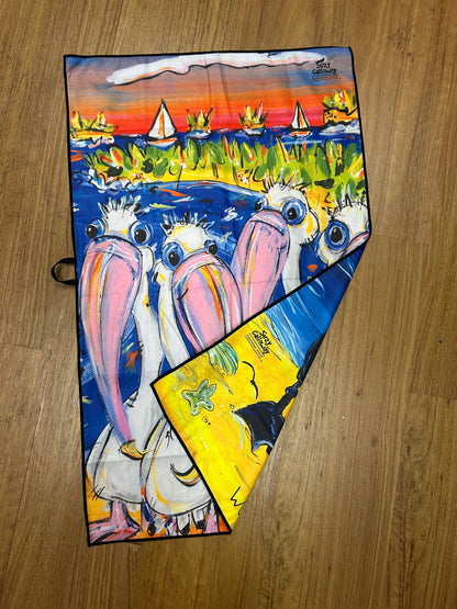 Perth Swans and Pelican kitchen towel / teatowel