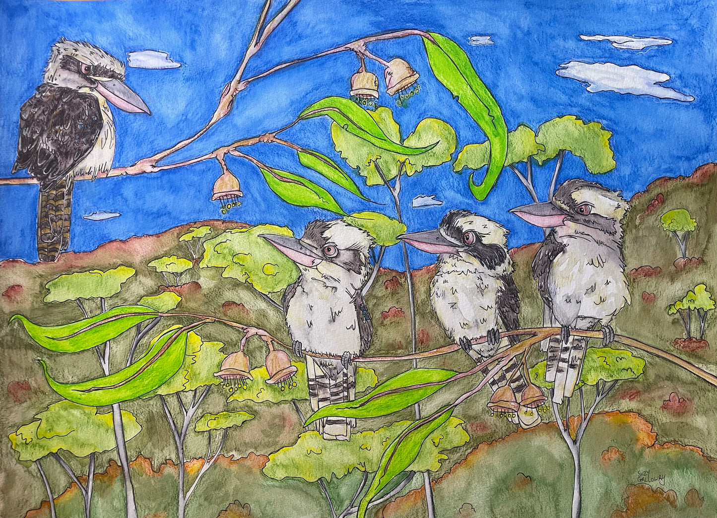 Crooked Kookaburras (SOLD)