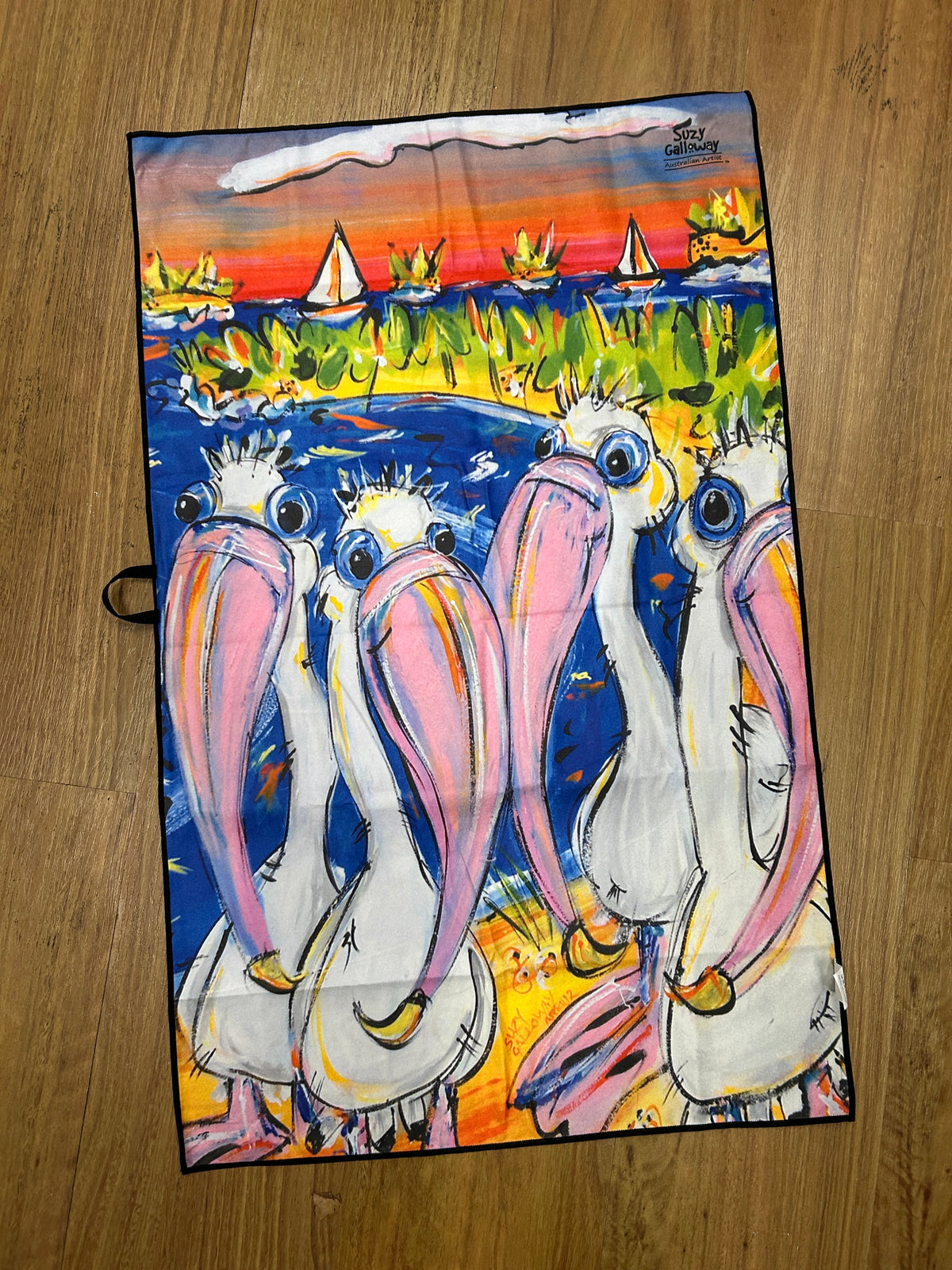 Perth Swans and Pelican kitchen towel / teatowel
