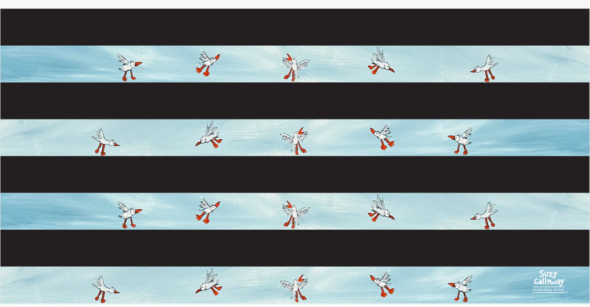 Beach Girls and Seagull Stripes Microfibre QUICKDRY Towel