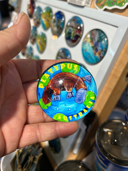 Magnet Glass Dome - Platypus