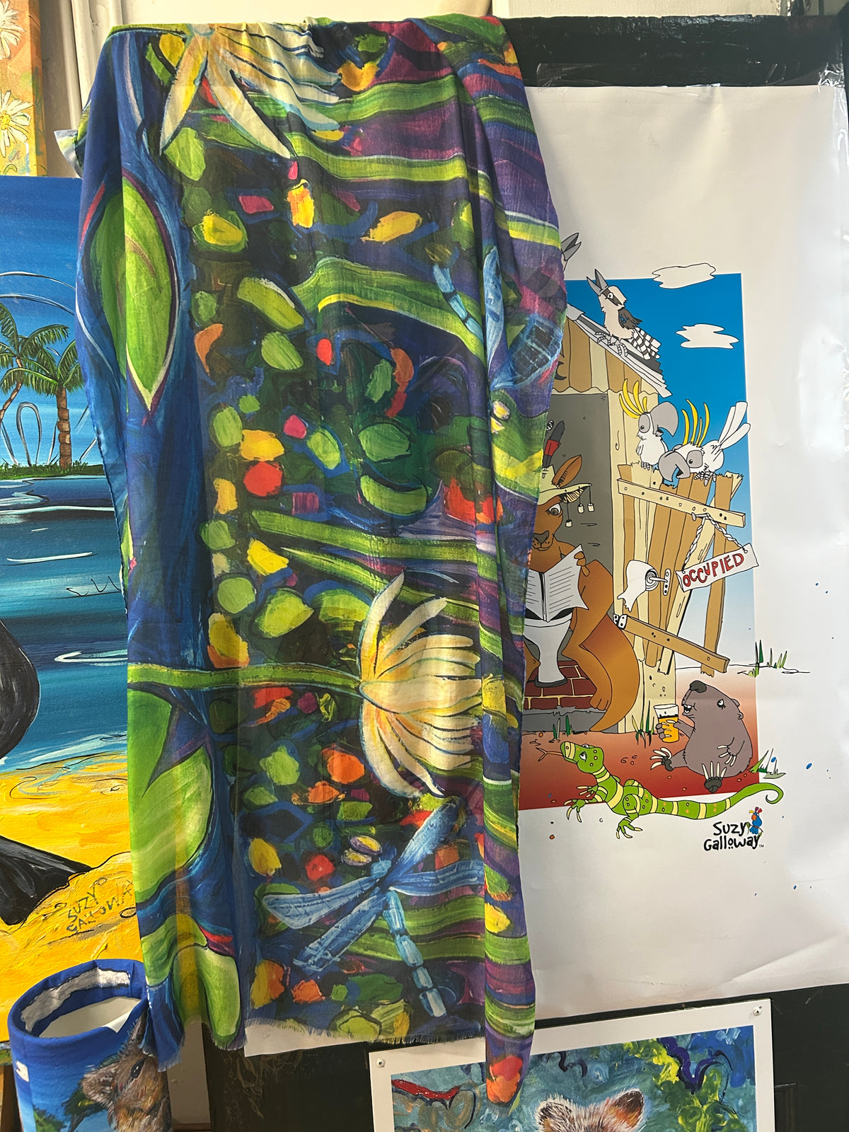 Dragonfly and Lilypad  Sarong