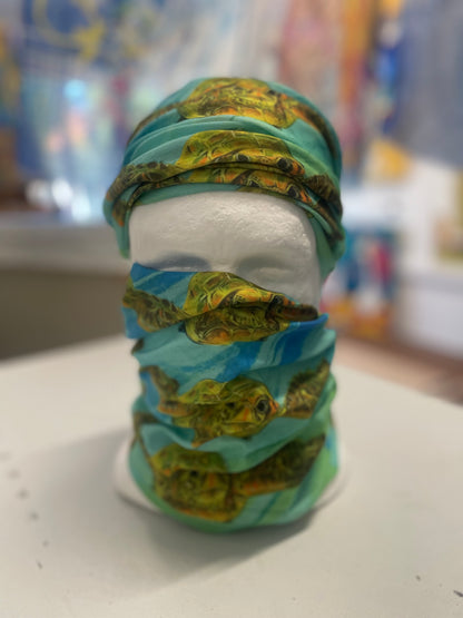 Green Turtle Multipurpose Headscarf / Tube
