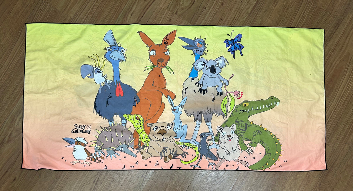 AUSSIE ANIMALS Microfibre QUICKDRY Towel (out of stock- back soon)