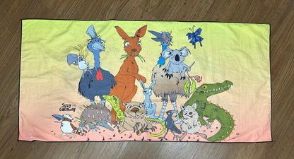 AUSSIE ANIMALS Microfibre QUICKDRY Towel (out of stock- back soon)