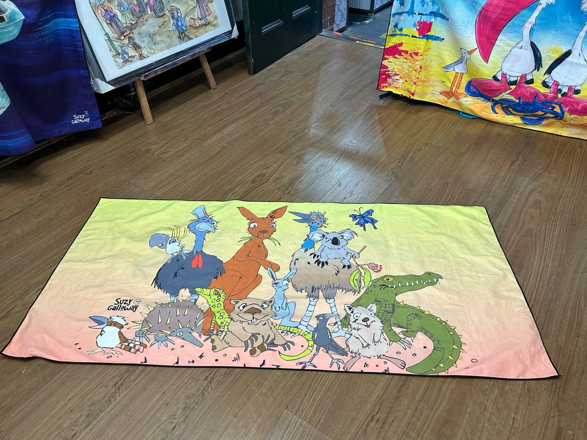 AUSSIE ANIMALS Microfibre QUICKDRY Towel (out of stock- back soon)