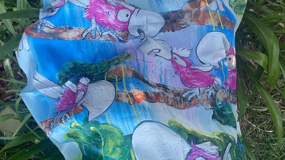 Pink and Grey Galah 90cm x 90cm Scarf