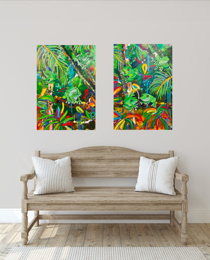 Rainforest frogs Original Artwork (SOLD)